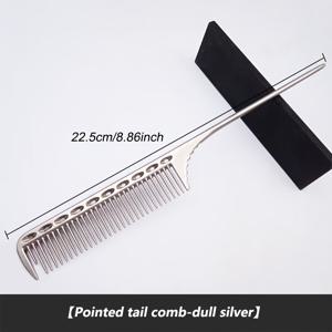 TEMU 1개 스테인리스 스틸 헤어 콤 스타일링 콤 헤어드레싱 콤 헤어 커팅 콤 알루미늄 안티-스태틱 스타일링 콤 뷰티 헤어드레싱 도구