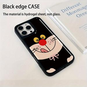 TEMU 폰 케이스: 에폭시 수지 제작 빅페이스 캣 디자인, 아이폰 16/15/14/13/Pro Max/Pro 호환 - 가족, 생일, 발렌타인데이, 남자친구, , 휴일 선물로 이상적