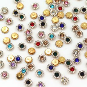 TEMU 100개 8mm/0.315인치 혼합 컬러 레진 라인스톤 라운드형 DIY 핸드 재봉 의류 신발 모자 가방 장식용