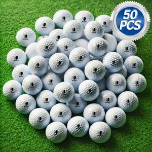 TEMU Caiton 골프 연습용 공 50개, 이중층, 내구성 & 마모 방지, 800회 이상 사용 가능, 리얼 바운스, 스윙 & 정확도 향상, 일상 연습, 드라이빙 레인지, 실내/야외 사용, 경량, 고내구성 골프 액세서리