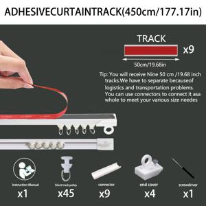 TEMU 이 다재다능한 U자형 및 L자형 트랙은 무한하게 확장 및 연결할 수 있어 창문, 아파트, RV, 기숙사 방, 문 등에 적합합니다.