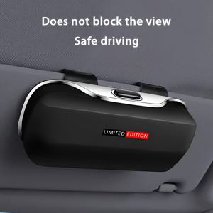 TEMU 한정판 자동차 선바이저 패션 안경 & 안경 홀더 - 플립탑 케이스 및 선 쉴드, 토요타, 렉서스, 닛산, 쉐보레, 현대, 기아 호환 - 자동차 대시보드 안경 보관함