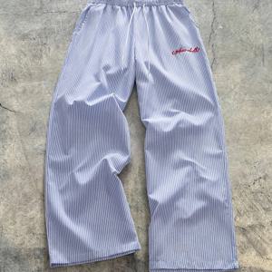 TEMU 남성용 가볍고 통기성 좋은 캐주얼 스트레이트핏 팬츠 - 탄력성 AB 허리 (자수) - 루즈핏 바지, 야외 및 홈웨어용 - 손세탁 가능한 논스트레치 팬츠