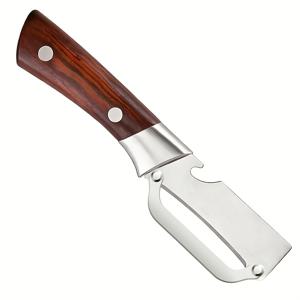 TEMU 스테인리스 스틸 과일 필러, 나무 손잡이 다기능 사탕수수 필러칼, 파인애플, 감자, 당근용 야채 필러, 주방 도구