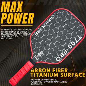 TEMU 최대 스핀, 컨트롤 및 추가 파워를 위한 거친 반투명 표면 질감의 피클볼 패들 - 폴리프로필렌 허니콤 코어 피클볼 패들 16 강화형 피클볼 패들