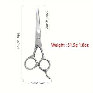 TEMU 1개, 6인치 미용 가위 전문가용 이발 가위, 스테인리스 스틸 블랙 가위, 날카로운 날, 편안한 그립, 가정 및 살롱 사용에 적합