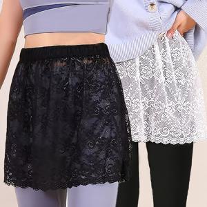 TEMU 2개 팻 커튼 여성용 하프 스커트 스웨터 바닥재 레이 헴 스커트 다용도 내부 스커트 패셔너블 하프 스커트 우아한 스타일