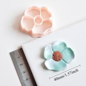 TEMU 꽃 모양 폴리머 클레이 귀걸이 커터 - 독특한 꽃 디자인을 위한 DIY 세라믹 주얼리 몰드 도구, 부드러운 도자기 공예 액세서리, 플라스틱 소재, 수제 귀걸이와 펜던트에 완벽함, 주얼리 만들기 도구