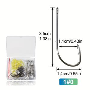 TEMU 20개 생새우 훅 세트, 탄소강 바브 낚시바늘 담수 해수용 새우 미끼, 농어 메기 미끼