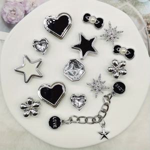 TEMU 14개 ABS 수지 번개 핸드백 꽃 신발 장식 라인스톤 별 바이올린 신발 장식 인조 비즈 리본 매듭 신발 추가 다기능 하트 체인 하이힐 신발 클립 여성 샌들 슬라이드 슬리퍼 장식 생일 파티 선물