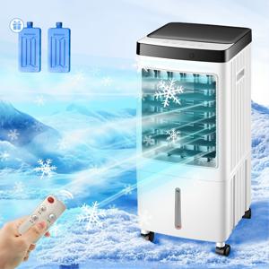 TEMU 10L 리모콘 가정용 이동식 냉풍기 냉풍기+아이스 크리스털