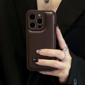 TEMU 스트레스 해소용 3D 오리털 깃털 모양 짜인 휴대폰 케이스, Apple iPhone 14 Pro/16 Pro Max 호환, iPhone 13에도 적합. 에어백 낙하 방지, iPhone 15, 12 Max용 강화 두꺼운 디자인. iPhone 11용 새로운 가을/겨울 스타일, 젊은 여성을 위한 , 니치, 트렌디한 룩 제공