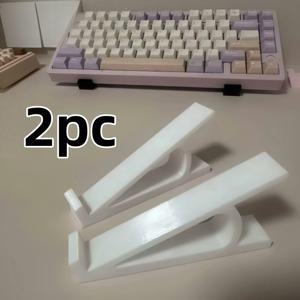 TEMU 2개 키보드 스탠드, 다기능 컴퓨터 키보드 및 태블릿 스탠드, 키보드 높이 조절에 적합, 타입감 향상, 미끄럼 방지 패드 불필요, 데스크탑에서 사용하기 쉬움, 컴팩트하고 휴대 가능