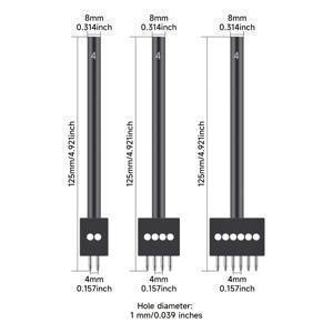 TEMU 【블랙 로우 펀치】4/5/6mm 피치 2/4/6톱니 1개/3개 가죽 펀치 세트 - 조절 가능한 깊이 라운드 홀 펀치, DIY 재봉 및 공예용 블랙 메탈 핸들 펀치 세트