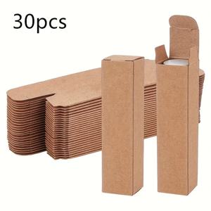 TEMU 30개 세트 - 고급스러운 종이 상자 (갈색, 검정, 흰색) / 립스틱·향수·보석함/여행용 사전제작 DIY/ 파티·생일·결혼식·비즈니스 선물박스(크리스마스,할로윈) 적합