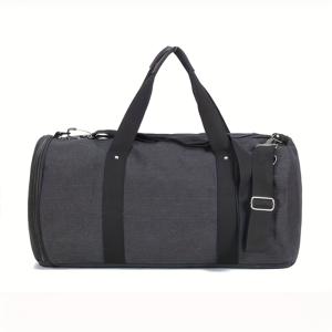 TEMU 대용량 클래식 빈티지 캔버스 버킷백, 체육관 가방, 농구 가방 (신발 수납 공간 포함), 핸드헬드 또는 크로스바디, 내구성 있는 세탁 가능 캔버스 가방