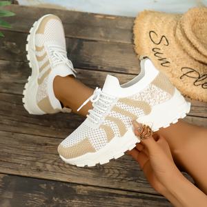 TEMU 여성용 통굽 통기성 키높이 신발, 편안한 캐주얼화, 아웃도어 레저화, 패셔너블한 스포츠화, 여성용 운동화, 통기성 있는 쿠션감 있는 경량 러닝화 및 피트니스화, 출퇴근용, 데일리웨어용, 사계절 외출용, 스니커즈