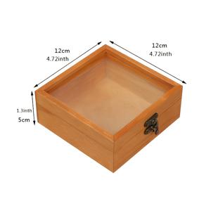 TEMU 고급스럽고 정교한 빈티지 스타일의 투명 유리 뚜껑이 달린 고급 보관 상자 (선물 상자용으로 디자인됨)