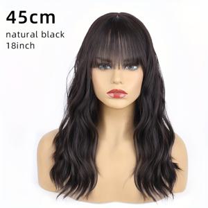 TEMU 여성용 헤어넷 필요 없는 가발, 볼륨 추가 탑 섹션, 풍성한 웨이브 컬리 헤어피스, 회색 머리 커버