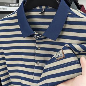 TEMU RL 정품 포켓 레터 프린트 셔츠, 남성 여름 반팔 캐주얼 미드-영 남성 하프 슬리브 칼라 티셔츠