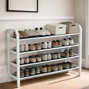 TEMU 공간절약형 고품질 신발장 - 내구성 강한 금속 및 플라스틱 신발, 부츠, 보석, 시계 정리함 - 컴팩트한 블랙/화이트 디자인, 현관, 옷장, 작은 공간에 적합. 사무실, 기숙사용 튼튼한 신발 보관 선반, 생일 또는 발렌타인데이 선물로 이상적. 16가지 다양한 시나리오에 활용 가능