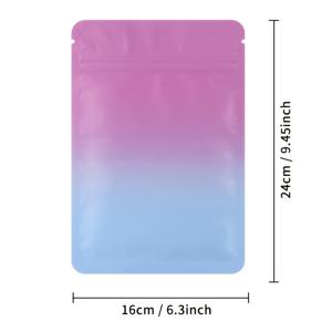 TEMU 보라색과 파란색 양면 그라데이션 컬러 뼈 가방 50개입, 주얼리 및 추가품용 작은 파우치, 컬러 블록 밀봉 비닐 봉투, 밀폐 포장 봉투, 보라색과 파란색 패치워크 불투명 자체 밀봉 봉투