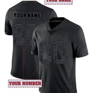 TEMU 맞춤 이름 및 번호 디자인, 남성 축구 저지 반팔 루즈핏 통기성 V넥 자수 럭비 저지, 팀 훈련용 스포츠 셔츠