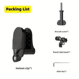 TEMU 헬멧용 턱 마운트, Gopro 액션 카메라 호환 헬멧 마운트, 액션 카메라 추가 장치, 마운트 추가 장치, 배터리 없음