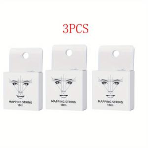 TEMU 3개 잉크 눈썹 눈금자 타투 용품 라인 눈금자 눈썹 위치 결정 눈금자 잉크 드로잉 보조 도구 매핑 라인 박스 잉크 라인 눈금자