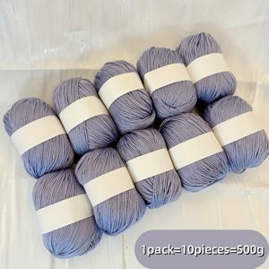 TEMU 10개 세트 럭셔리 블렌드 실 - 부드럽고 피부에 친화적인 뜨개질 및 코바늘용 - 스웨터, 스카프, 모자, 가디건, 재킷에 완벽한 다양한 색상