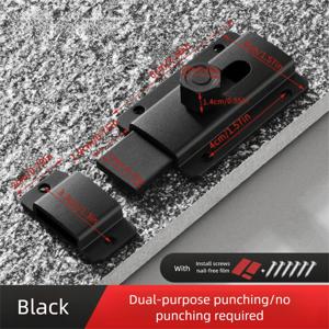 TEMU 1개 무타공 알루미늄 합금 래치 도어락 - 스냅온 도어볼트, 침실, 욕실, 캐비닛, 옷장, 도어 손잡이 자물쇠용