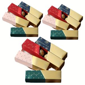 TEMU 빨강, 파랑, 분홍, 초록, 각 색상 세 개씩, 총 12개. 작은 직사각형 사탕 상자, 파티 선물 상자, 사탕 및 소형 선물 포장용. 파티, 생일, 결혼식 선물 상자에 완벽합니다