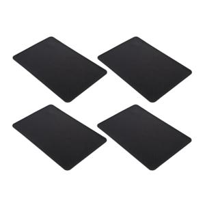 TEMU 차량용 PVC 미끄럼 방지 매트 4개 세트 (휴대폰, 안경, 열쇠 보관용), 대시보드 미끄럼 방지 설계, 자동차 내부에 적합, 내구성 우수