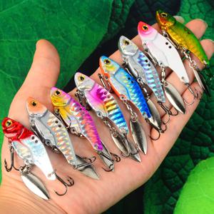 TEMU 8개입 VIB 루어 미끼 글리터 롱 캐스트 모조 미끼 싱킹 페이크 미끼 배스 퍼치 특수 모든 물 Universal