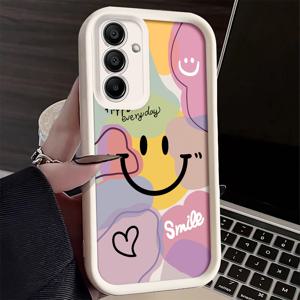 TEMU 휴대폰 케이스 - 블랙 앤 화이트 TPU 풀 커버 휴대폰 케이스, 매일 웃음을 자극하는 디자인, S25, S24, S23, S22, S21, S20 Ultra, Plus, FE, A01부터 A73까지의 삼성 갤럭시 모델과 호환