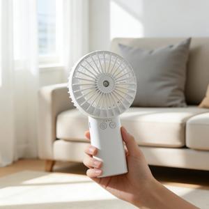 TEMU 분무식 손선풍기 저소음 휴대용 선풍기 5단 바람세기 미니 가습 기능 여름철 필수템