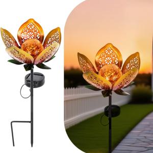 TEMU 1솔라 태양광 야외 튤립 정원등 | Ip65 튤립 꽃 금속 조각상 태양광 램프, 정원 예술 경로 & 잔디밭 요정 조명 | 정원, 잔디밭, 파티오, 캠핑, 탁상, 농장, 연못, 조경, 발코니, 통로용