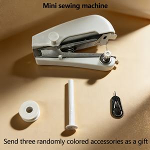 TEMU 사은품 3종 / 1세트 휴대용 미니 재봉 키트, 천과 기모노 수리용 - 전기 필요 없음, 가정용 컴팩트 디자인, 재봉 액세서리, 견고한 구조 - 화이트데이 선물을 위한 최고의 선택