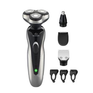 TEMU USB 충전식 3날 회전식 전기 면도기, 다기능 (수염/코털 정리기), 남성 선물용으로 이상적