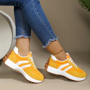 TEMU 여성용 트렌디한 캐주얼 스니커즈, 우아한 외관, 고급스러운 색상, 키높이 통굽, 경량, 대담하고 스타일리시한 디자인, 일상, 여가, 쇼핑, 패션용으로 활용도 높은 여성 신발