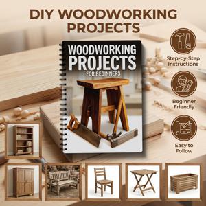 TEMU 초보자에게 적합한 목공 프로젝트 계획서, 실용적이고 아름다운 목공 프로젝트를 위한 단계별 DIY 청사진, 도면, 치수가 포함된 템플릿 제공