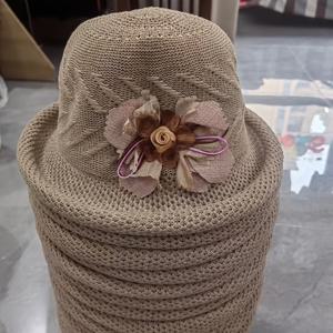 TEMU 여성 모자 1개, 우아하고 패셔너블한 꽃 장식, 롤드림, 스트로우 모자, 봄/여름 야외 쇼핑, 개인 맞춤, 다용도, 외모 스타일, 성격 표현, 바신 모자, 간편하고 가벼움, 햇빛 가리개 모자, 여행 휴가