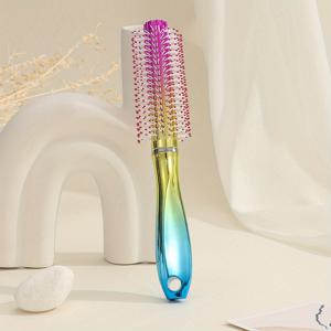 TEMU 모든 헤어 타입에 적합한 1개 컬러풀 그라데이션 컬링 브러쉬