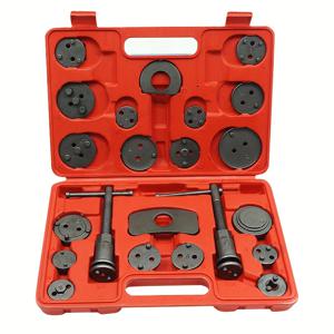 TEMU 22 개/대 헤비 듀티 디스크 피스톤 캘리퍼스 압축기 되감기 도구 세트 패드 교체 재설정을위한 바람 뒤로 도구 키트