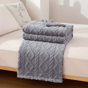 TEMU 스웨터 엠보싱 두꺼운 보온 방한 다기능 침대 담요 봄 여름 1개 방 장식 침실 장식 거실沙发 데일리 선물 나의 선물 발렌타인데이 어버이날 신학기