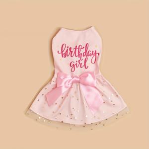 TEMU 강아지 드레스 슬립 원피스 생일 튤 강아지 스커트 비치웨어 튜튜 생일 파티 사진 촬영용