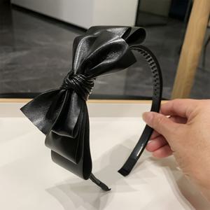 TEMU 미끄럼 방지 톱니 헤어밴드 요정 인조 가죽 나비 머리띠 고급 요정 헤어 패치 패션 헤어밴드