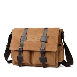 TEMU 넓고 편안한 빈티지 스타일 메신저 백, 정리정돈이 잘되고 튼튼한 워싱 숄더백, 넉넉한 노트북 여행 가방, 캐주얼 크로스바디 지갑