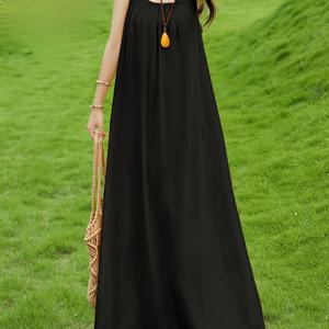 TEMU 두 가지 방식으로 착용할 수 있는 긴 스트랩 드레스, 해변 휴가에 완벽