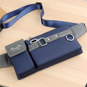 TEMU 새로운 경량 웨이스트 백, 남성 스포츠 캐주얼 체스트 백, 다기능 휴대폰 파우치, 패브릭 가방, 대용량 크로스바디 백